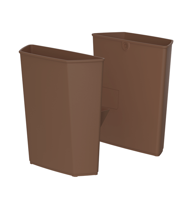 Z14 Peel Waste Bins Orange Brown